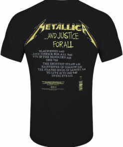 Metallica And Justice For All Tracks Men's Black T-Shirt 1 Metallica And Justice For All Tracks Mens Black T Shirt 2