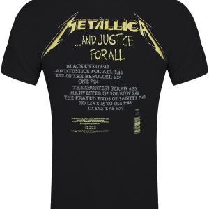 Metallica And Justice For All Tracks Mens Black T Shirt 2