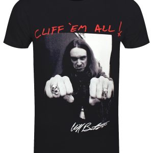 Metallica Cliff Burton Fists Men’s Black T-Shirt