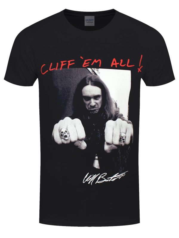 Metallica Cliff Burton Fists Men’s Black T-Shirt