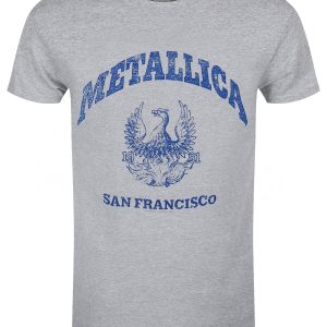 Metallica College Crest Men’s Grey T-Shirt