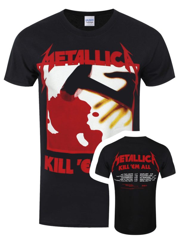 Metallica Kill ‘Em All Tracks Men’s Black T-Shirt