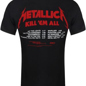 Metallica Kill ‘Em All Tracks Men’s Black T-Shirt