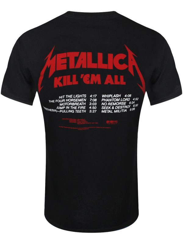 Metallica Kill ‘Em All Tracks Men’s Black T-Shirt