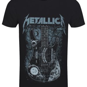 Metallica Kirk Ouija Board Guitar Men’s Black T-Shirt