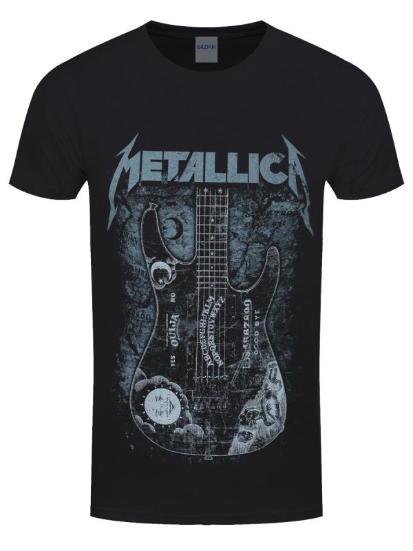 Metallica Kirk Ouija Board Guitar Men’s Black T-Shirt