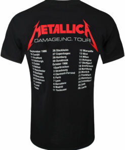 Metallica MOP 86 European Tour Mens Black T Shirt 2