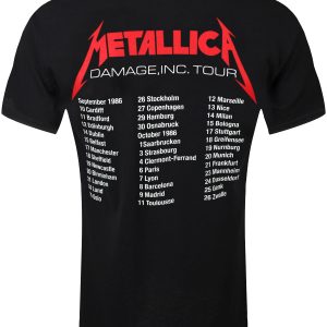 Metallica MOP 86 European Tour Mens Black T Shirt 2