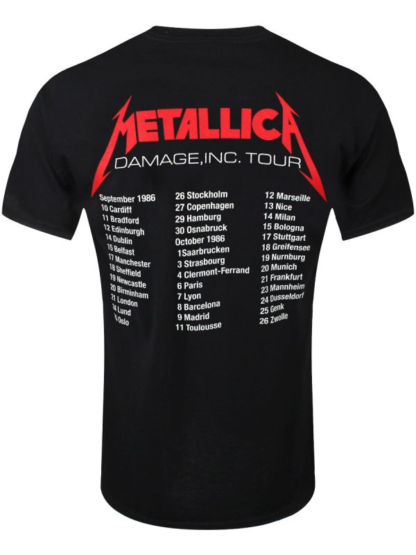 Metallica MOP 86 European Tour Men’s Black T-Shirt