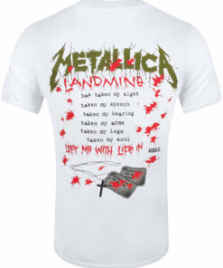 Metallica One Landmine Men's White T-Shirt 1 Metallica One Landmine Mens White T Shirt 2