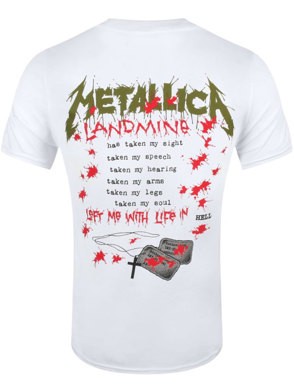 Metallica One Landmine Men’s White T-Shirt