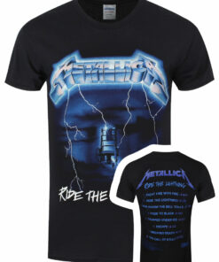 Metallica Ride The Lightning Tracks Mens Black T Shirt 1