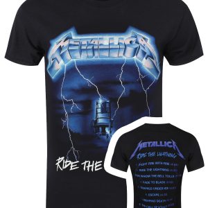 Metallica Ride The Lightning Tracks Men’s Black T-Shirt