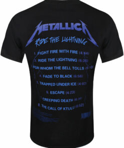 Metallica Ride The Lightning Tracks Men's Black T-Shirt 1 Metallica Ride The Lightning Tracks Mens Black T Shirt 2