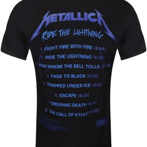 Metallica Ride The Lightning Tracks Men’s Black T-Shirt