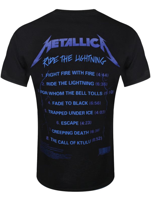 Metallica Ride The Lightning Tracks Men’s Black T-Shirt