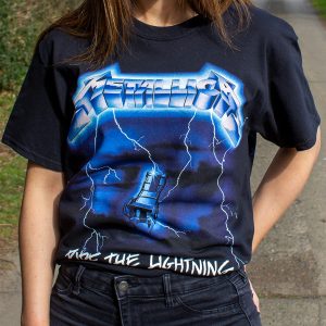 Metallica Ride The Lightning Tracks Mens Black T Shirt 3