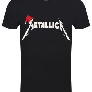 Metallica Santa Hat Men’s Black Christmas T-Shirt