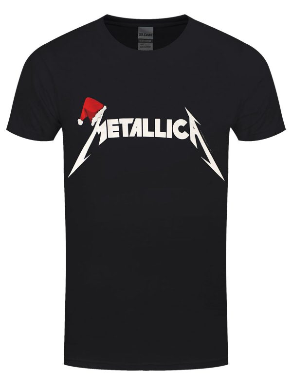 Metallica Santa Hat Men’s Black Christmas T-Shirt