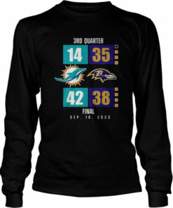 Miami Dolphins vs Baltimore Ravens 3rd quarter Finals Sep 18 2022 shirt 3