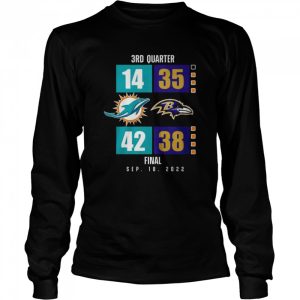 Miami Dolphins vs Baltimore Ravens 3rd quarter Finals Sep 18 2022 shirt 3