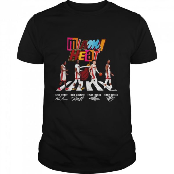 Miami Heat Abbey Road Kyle Lowry Bam Adebayo Tyler Herro Jimmy Butler Signatures Shirt