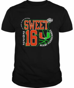 Miami Hurricanes March Madness 2022 Ncaa Men's Basketball Sweet 16 The Road To New Orleans T Shirt 1