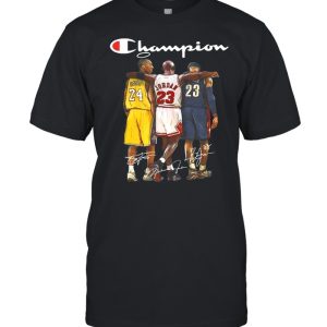 Michael jordan Lebron James Champion signature shirt