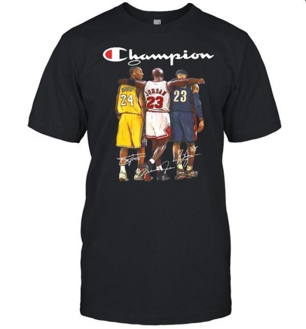 Michael jordan Lebron James Champion signature shirt