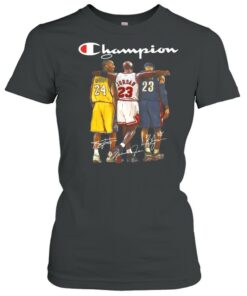 Michael jordan Lebron James Champion signature shirt 1 Michael jordan Lebron James Champion signature shirt 2