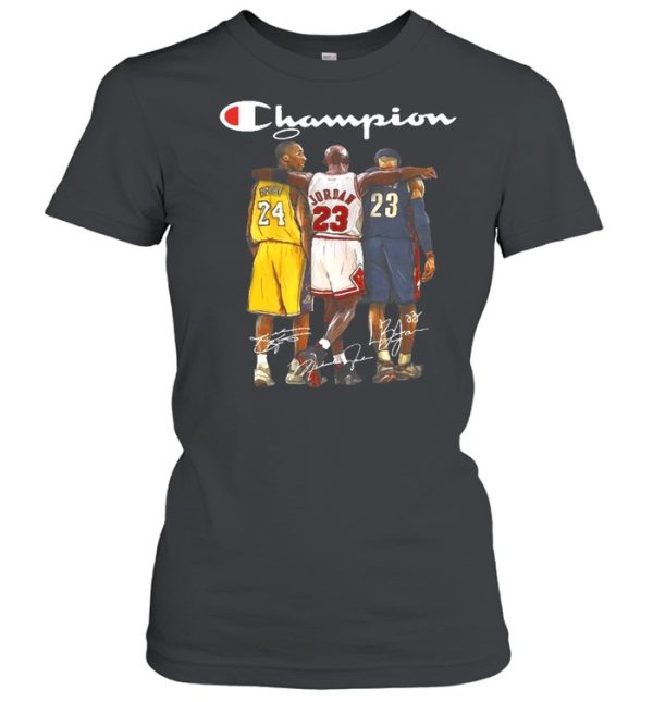 Michael jordan Lebron James Champion signature shirt