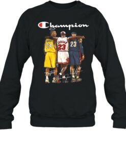 Michael jordan Lebron James Champion signature shirt 3 Michael jordan Lebron James Champion signature shirt 4
