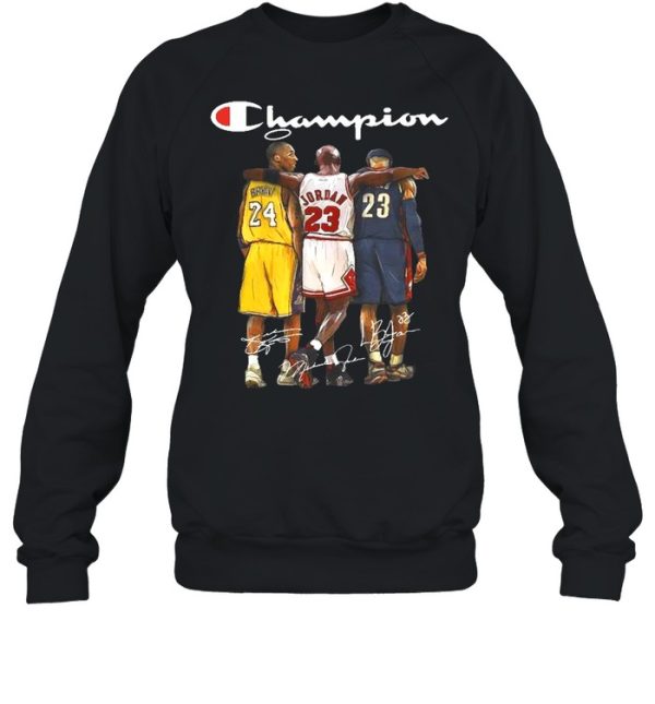 Michael jordan Lebron James Champion signature shirt