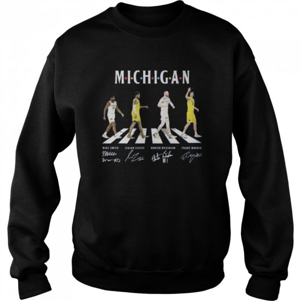 Michigan Football abbey road signatures shirt