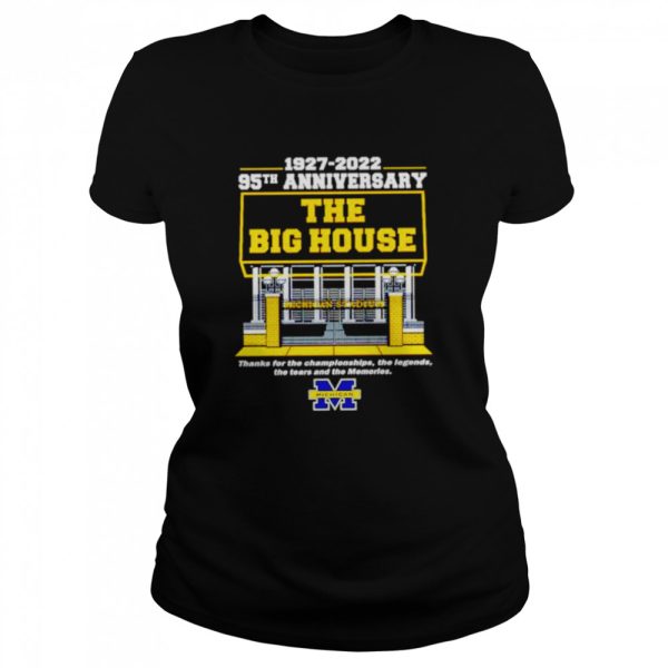 Michigan Wolverines 1927 2022 95th anniversary the big house shirt