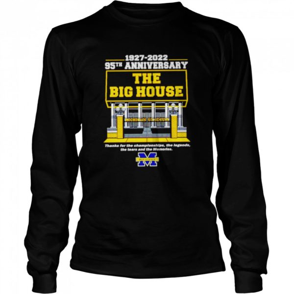 Michigan Wolverines 1927 2022 95th anniversary the big house shirt