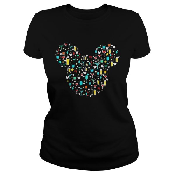 Mickey Mouse Disney wine beer witch cocktails shirt