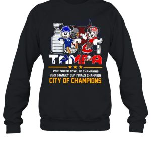 Mickey Mouse Tampa Lightning and Buccaneers 2021 Stanley Cup and Super Bowl LV champion City of champions shirt 4