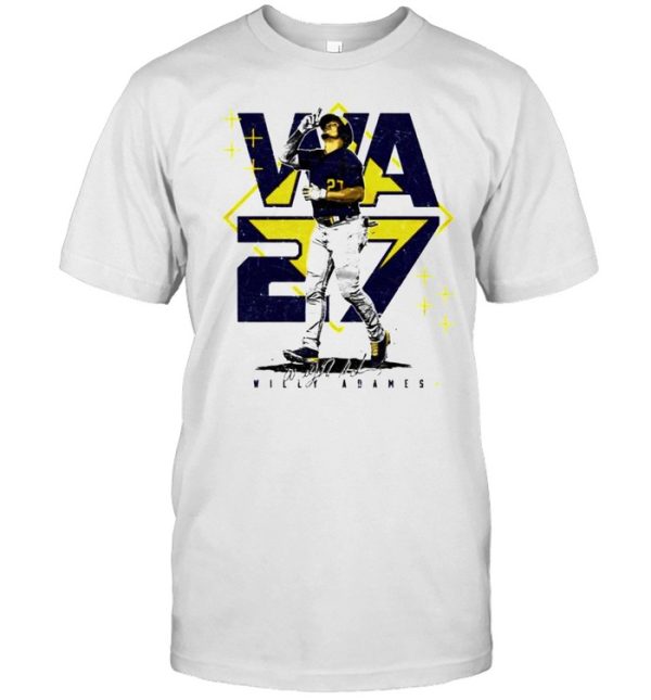 Milwaukee Baseball Willy Adames #27 player square shirt