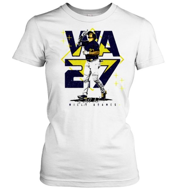 Milwaukee Baseball Willy Adames #27 player square shirt