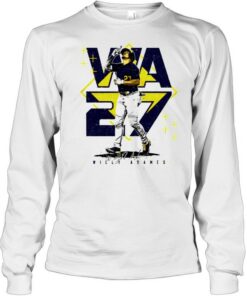 Milwaukee Baseball Willy Adames #27 player square shirt 2 Milwaukee Baseball Willy Adames 27 player square shirt 3