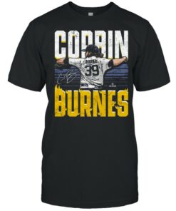 Milwaukee Brewers Corbin Burnes Flames Baseball Signature shirt 1