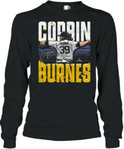 Milwaukee Brewers Corbin Burnes Flames Baseball Signature shirt 3