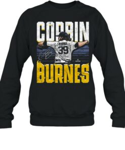 Milwaukee Brewers Corbin Burnes Flames Baseball Signature shirt 4