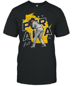 Milwaukee Brewers Freddy Peralta Player Map Baseball Signature T Shirt 1