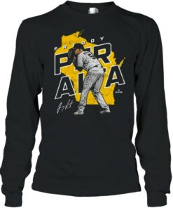 Milwaukee Brewers Freddy Peralta Player Map Baseball Signature T Shirt 3