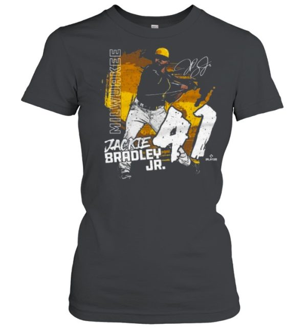 Milwaukee Brewers Jackie Bradley Jr. State baseball Signature shirt