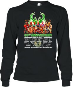 Milwaukee Bucks 53rd Anniversary 1968 2021 thank you for the memories shirt 2 Milwaukee Bucks 53rd Anniversary 1968 2021 thank you for the memories shirt 3