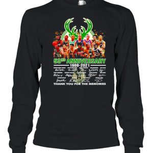 Milwaukee Bucks 53rd Anniversary 1968 2021 thank you for the memories shirt 3