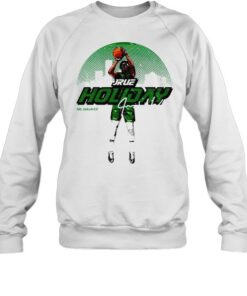 Milwaukee Bucks Jrue Holiday throw the ball shirt 4